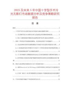 2025及未來5年中國十字型手術(shù)冷光無影燈市場數(shù)據(jù)分析及競爭策略研究報告