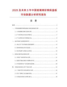 2025及未來(lái)5年中國(guó)玻璃棉彩鋼保溫板市場(chǎng)數(shù)據(jù)分析研究報(bào)告