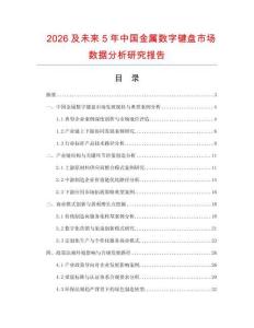 2026及未來5年中國金屬數(shù)字鍵盤市場數(shù)據(jù)分析研究報告