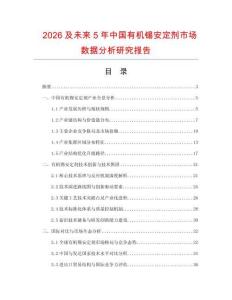 2026及未來5年中國有機(jī)錫安定劑市場數(shù)據(jù)分析研究報告