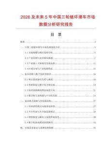 2026及未來5年中國三輪鏈環滑車市場數據分析研究報告