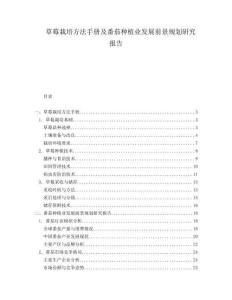 草莓栽培方法手冊及番茄種植業發展前景規劃研究報告