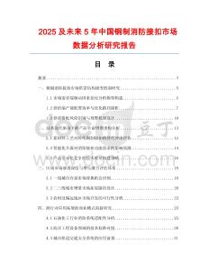 2025及未來5年中國銅制消防接扣市場數(shù)據(jù)分析研究報告