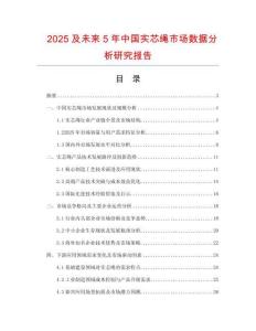 2025及未來5年中國實(shí)芯繩市場數(shù)據(jù)分析研究報告
