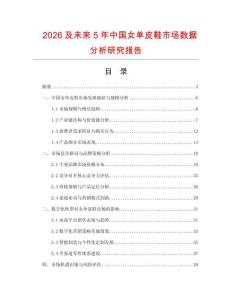 2026及未來5年中國女單皮鞋市場數據分析研究報告