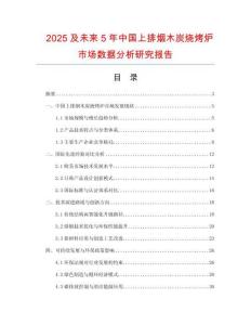 2025及未來5年中國上排煙木炭燒烤爐市場(chǎng)數(shù)據(jù)分析研究報(bào)告