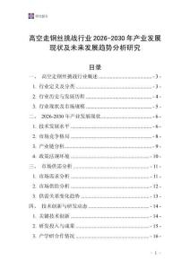 高空走鋼絲挑戰(zhàn)行業(yè)2026-2030年產業(yè)發(fā)展現狀及未來發(fā)展趨勢分析研究