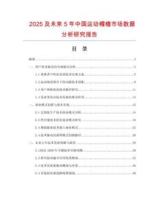 2025及未來(lái)5年中國(guó)運(yùn)動(dòng)帽檐市場(chǎng)數(shù)據(jù)分析研究報(bào)告