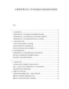 文物保護數字化工作體系建設市場發展咨詢規劃