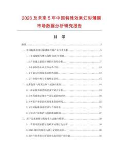 2026及未來5年中國特殊效果幻彩薄膜市場數(shù)據(jù)分析研究報告