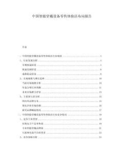 中國智能穿戴設備零售體驗店布局報告