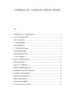 中國桶裝水行業(yè)廣告投放效果與營銷ROI評估報告