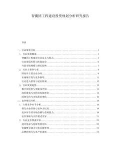 智囊團(tuán)工程建設(shè)投資規(guī)劃分析研究報(bào)告