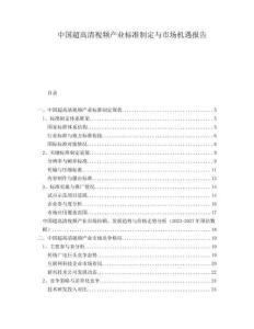 中國超高清視頻產業標準制定與市場機遇報告