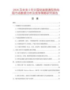 2026及未來5年中國鎧裝普通型熱電阻市場數(shù)據(jù)分析及競爭策略研究報(bào)告