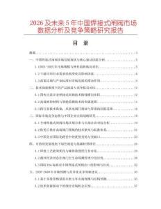 2026及未來5年中國焊接式閘閥市場數(shù)據(jù)分析及競爭策略研究報告