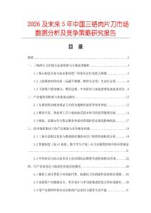 2026及未來5年中國三鉻肉片刀市場數(shù)據(jù)分析及競爭策略研究報告