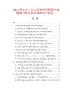 2025及未來5年中國(guó)乳膠導(dǎo)尿管市場(chǎng)數(shù)據(jù)分析及競(jìng)爭(zhēng)策略研究報(bào)告