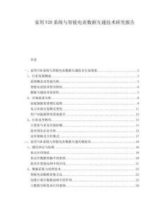 家用V2H系統(tǒng)與智能電表數(shù)據(jù)互通技術(shù)研究報告