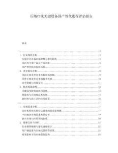 壓縮療法關(guān)鍵設(shè)備國(guó)產(chǎn)替代進(jìn)程評(píng)估報(bào)告