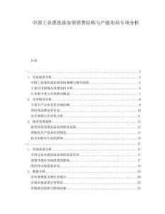 中國(guó)工業(yè)漂洗添加劑消費(fèi)結(jié)構(gòu)與產(chǎn)能布局專項(xiàng)分析