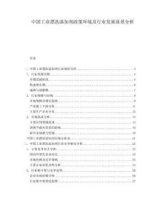 中國(guó)工業(yè)漂洗添加劑政策環(huán)境及行業(yè)發(fā)展前景分析