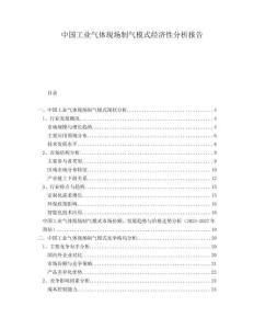 中國工業氣體現場制氣模式經濟性分析報告