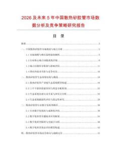 2026及未來5年中國散熱矽膠管市場數(shù)據(jù)分析及競爭策略研究報告