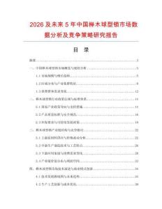 2026及未來5年中國櫸木球型鎖市場數據分析及競爭策略研究報告