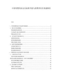 中國母嬰用品安全標(biāo)準(zhǔn)升級與消費(fèi)者信任重建路徑