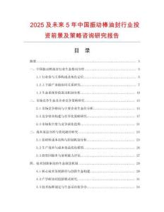 2025及未來5年中國振動棒油封行業(yè)投資前景及策略咨詢研究報告
