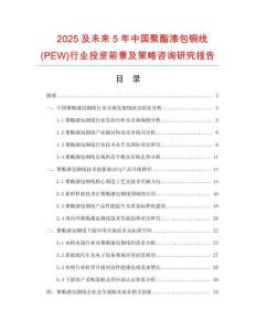 2025及未來5年中國聚酯漆包銅線(PEW)行業投資前景及策略咨詢研究報告