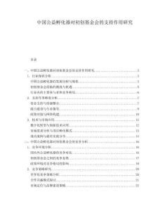 中國公益孵化器對初創(chuàng)基金會的支持作用研究