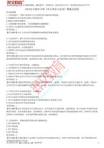 2025年中級(jí)審計(jì)師《審計(jì)理論與實(shí)務(wù)》模擬試卷四