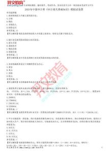 2025年中級(jí)審計(jì)師《審計(jì)相關(guān)基礎(chǔ)知識(shí)》模擬試卷四