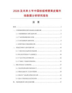 2026及未來(lái)5年中國(guó)鐵板噴塑果皮箱市場(chǎng)數(shù)據(jù)分析研究報(bào)告