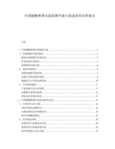 中國精釀啤酒市場消費升級與渠道變革分析報告