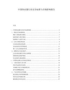 中國熱水器行業安全標準與市場影響報告