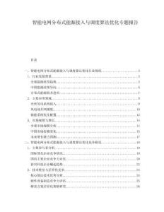智能電網分布式能源接入與調度算法優化專題報告