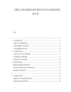 玉鐲玉石鑒定微量光譜分析技術(shù)應(yīng)用與市場監(jiān)管規(guī)劃專項(xiàng)