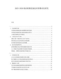 2025-2030毒品檢測設(shè)備技術(shù)參數(shù)對比研究