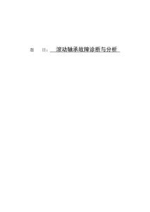 滾動軸承故障診斷與分析 (3)