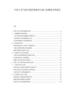 中國工業(yè)氣體市場供需格局與進(jìn)口依賴度分析報(bào)告