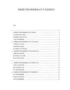 腐植酸生物傳感器敏感元件開發(fā)進展報告