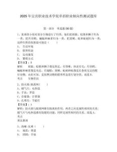2025年宜賓職業(yè)技術(shù)學院單招職業(yè)傾向性測試題庫帶答案詳解（奪分金卷）