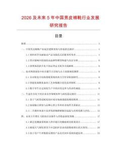 2026及未來5年中國(guó)男皮棉靴行業(yè)發(fā)展研究報(bào)告