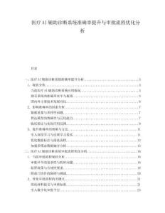 醫(yī)療AI輔助診斷系統(tǒng)準(zhǔn)確率提升與審批流程優(yōu)化分析