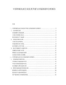 中國智能電表行業(yè)技術(shù)升級與市場滲透率分析報(bào)告