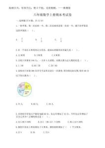 2025年六年級數(shù)學上冊期末考試卷附完整答案【奪冠】