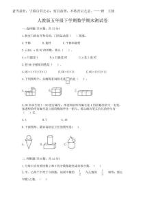 2025年人教版五年級下學(xué)期數(shù)學(xué)期末測試卷【中心小學(xué)】